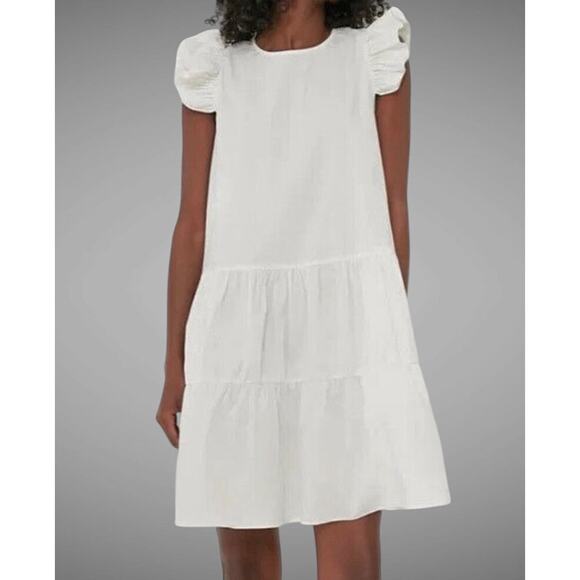 Pomander Place Dresses & Skirts - Tuckernuck Pomander Place Corrine Mini Flutter Sleeve Dress White XL Resort Wear